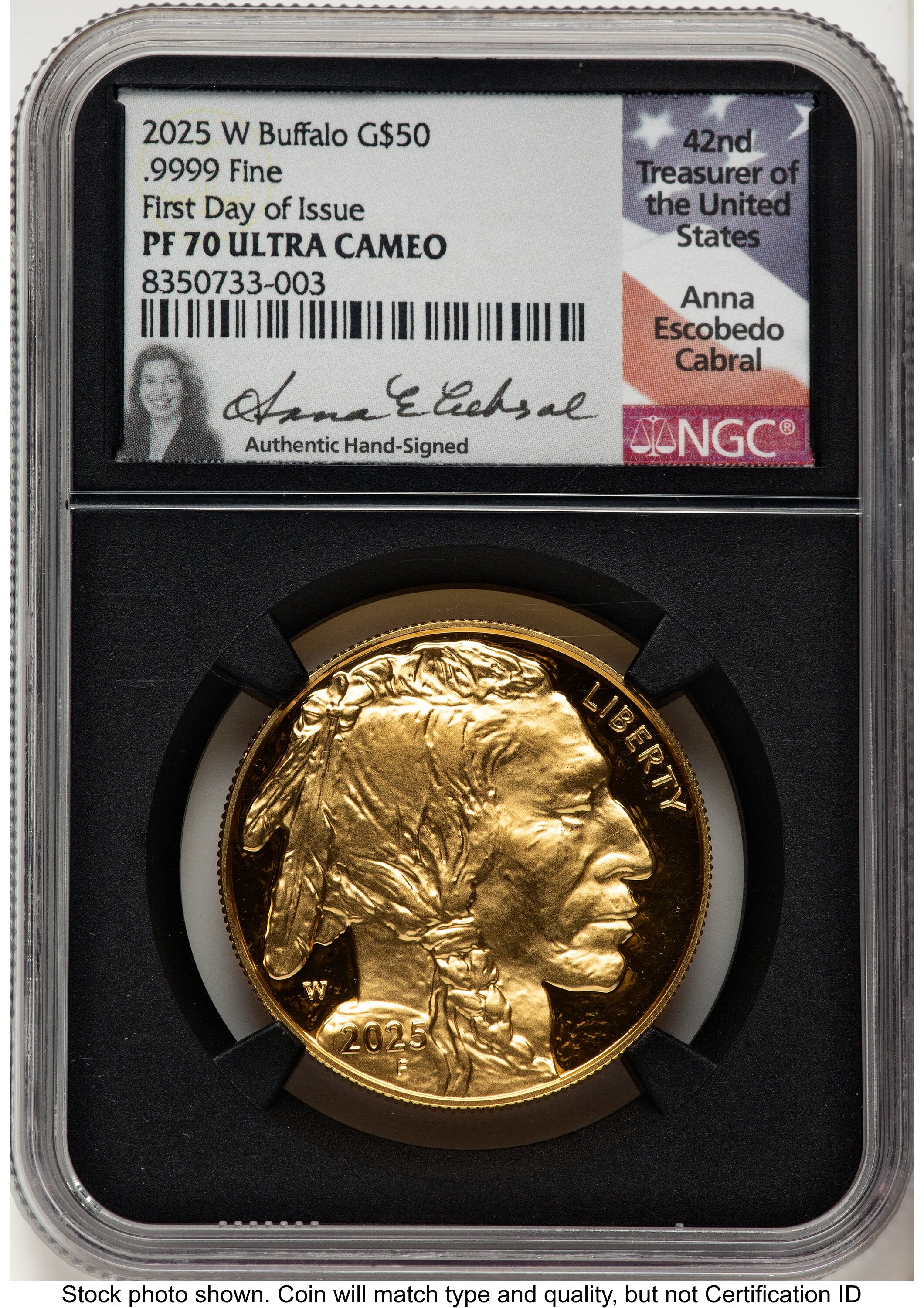 2025-W Proof Gold Buffalo 1 oz FDI Anna Cabral NGC PF70 | LCR Coin