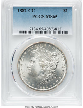 1882-CC Morgan Dollar PCGS MS65