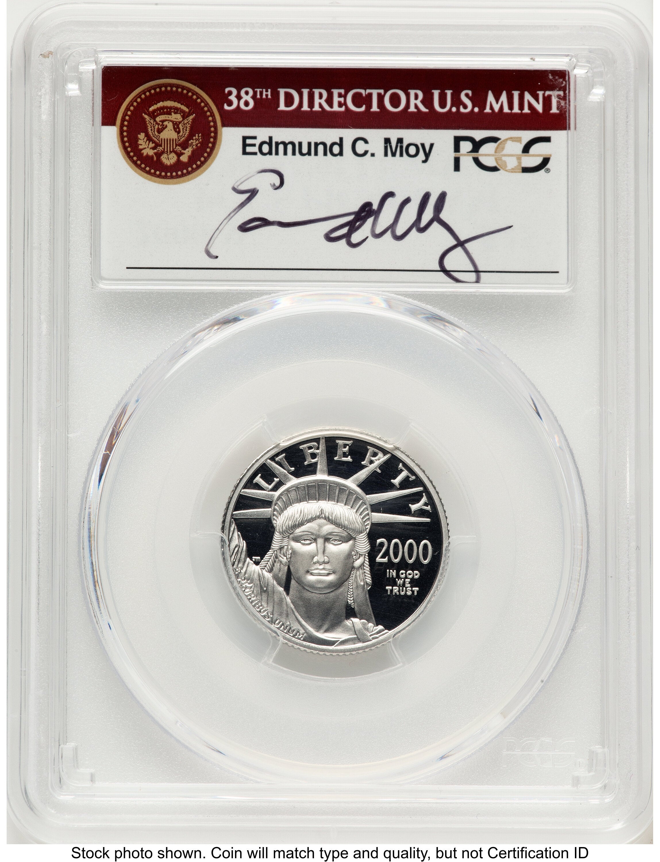 2000-W Proof Platinum Eagle 1/4 oz PCGS PR70 Ed Moy | LCR Coin