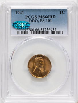 1941 1C Doubled Die Obverse FS-101 Lincoln Cent PCGS MS66 1941 1C Doubled Die Obverse FS-101 Lincoln Cent PCGS MS66