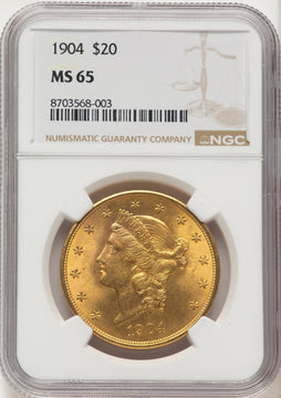 1904 $20 Liberty Liberty Double Eagle NGC MS65 1904 $20 Liberty Liberty Double Eagle NGC MS65