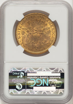 1877-S $20 Brown Label Liberty Double Eagle NGC MS61