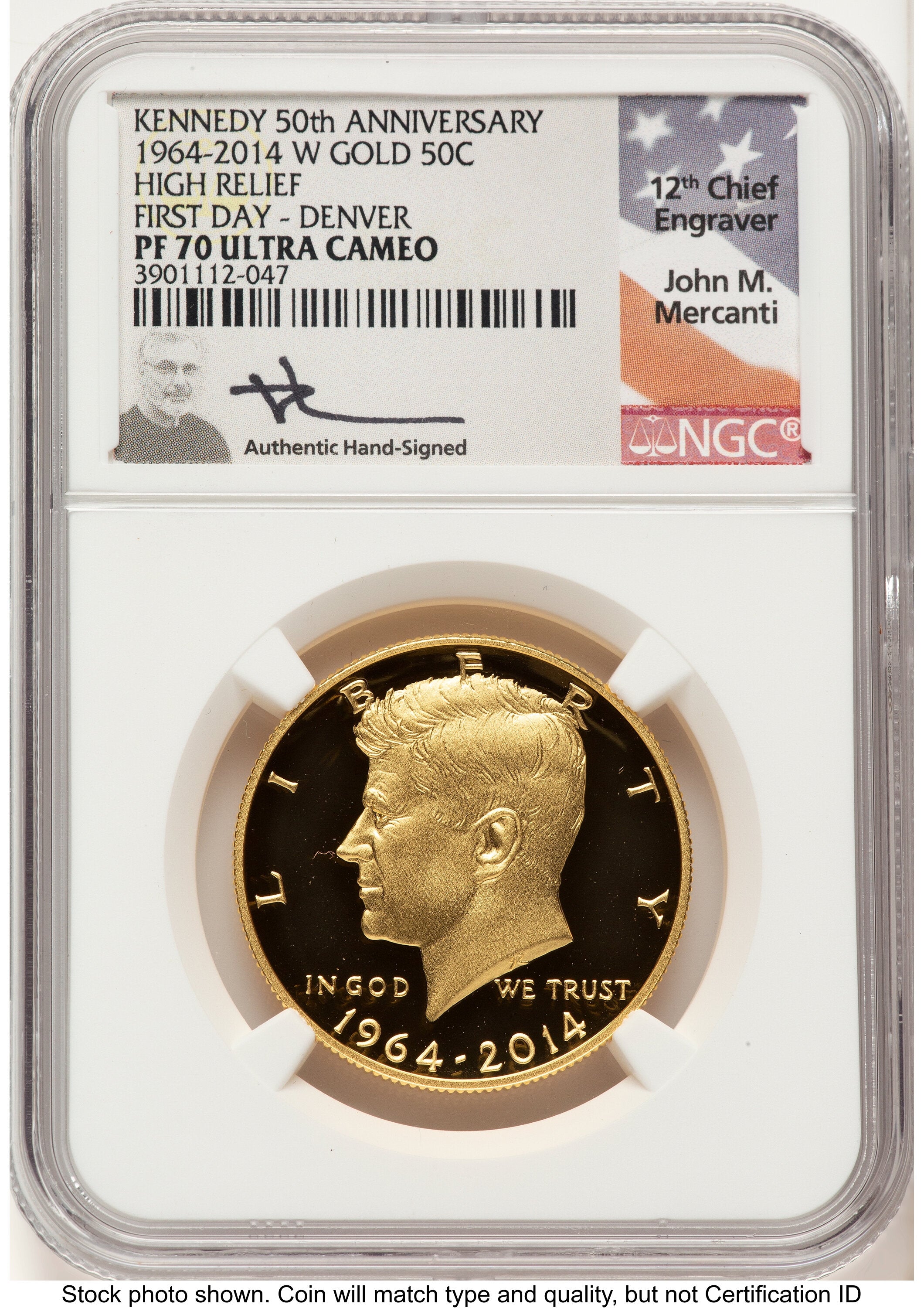 2014-W 50C Gold JFK 50th Anniversary FDI John Denver Proof Kennedy