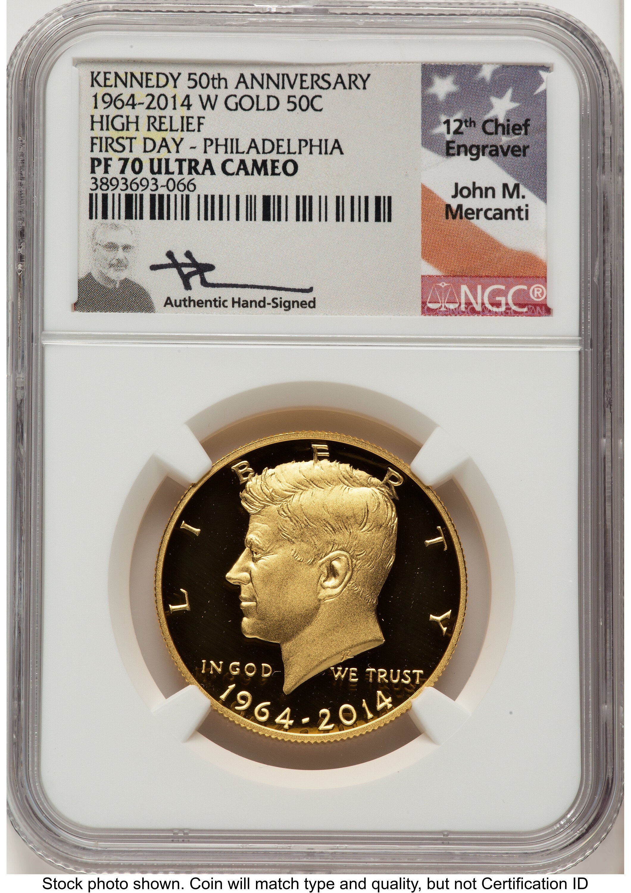 ★１９４３年＊アメリカ軍＊１０Ｋ金/４１７ＧＯＬＤ製＊ＶＦＷＡ議長バッジ（実物） 2014-W 50C Gold JFK 50th Anniversary FDI John Philadelphia Proof
