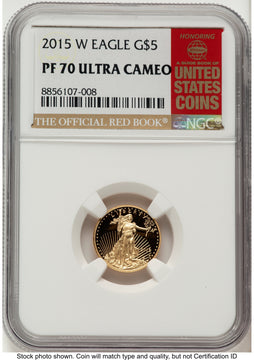 2015-W Proof Gold Eagle 1/10 oz Red Book NGC PF70 2015-W Proof Gold Eagle 1/10 oz Red Book NGC PF70