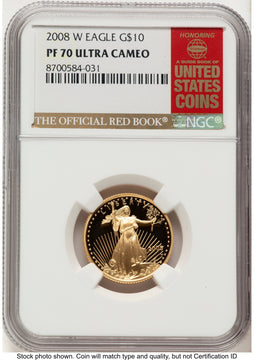 2008-W Proof Gold Eagle 1/4 oz Red Book NGC PF70 2008-W Proof Gold Eagle 1/4 oz Red Book NGC PF70
