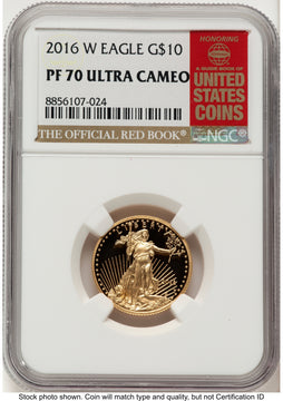 2016-W Proof Gold Eagle 1/4 oz Red Book NGC PF70 2016-W Proof Gold Eagle 1/4 oz Red Book NGC PF70