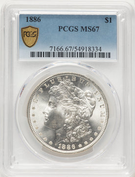 1886 Morgan Dollar PCGS MS67 1886 Morgan Dollar PCGS MS67