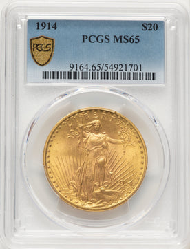 1914 $20 Saint-Gaudens Double Eagle PCGS MS65