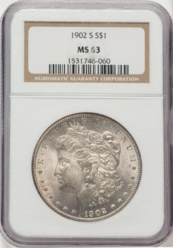 1902-S Morgan Dollar NGC MS63