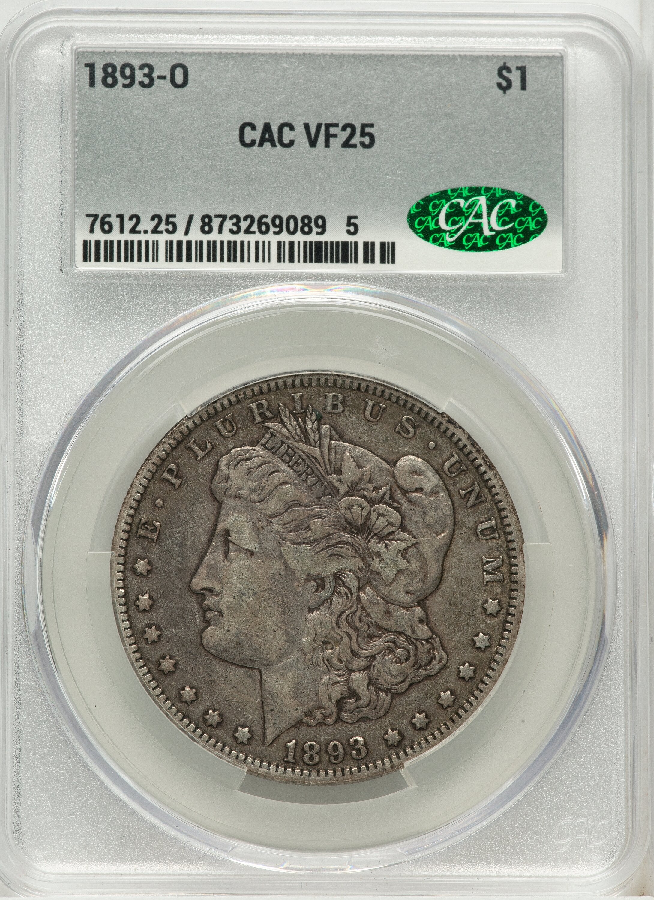 1893-O Morgan Dollar CACG VF25 | LCR Coin
