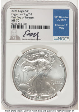 2021 Silver Eagle Type 2 FDR NGC MS70 Ed Moy 2021 Silver Eagle Type 2 FDR NGC MS70 Ed Moy