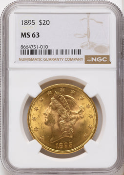 1895 $20 Liberty Double Eagle NGC MS63 1895 $20 Liberty Double Eagle NGC MS63