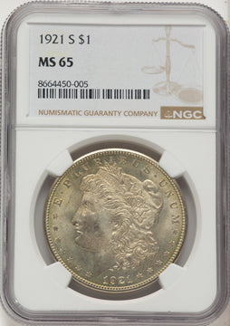 1921-S Morgan Dollar NGC MS65