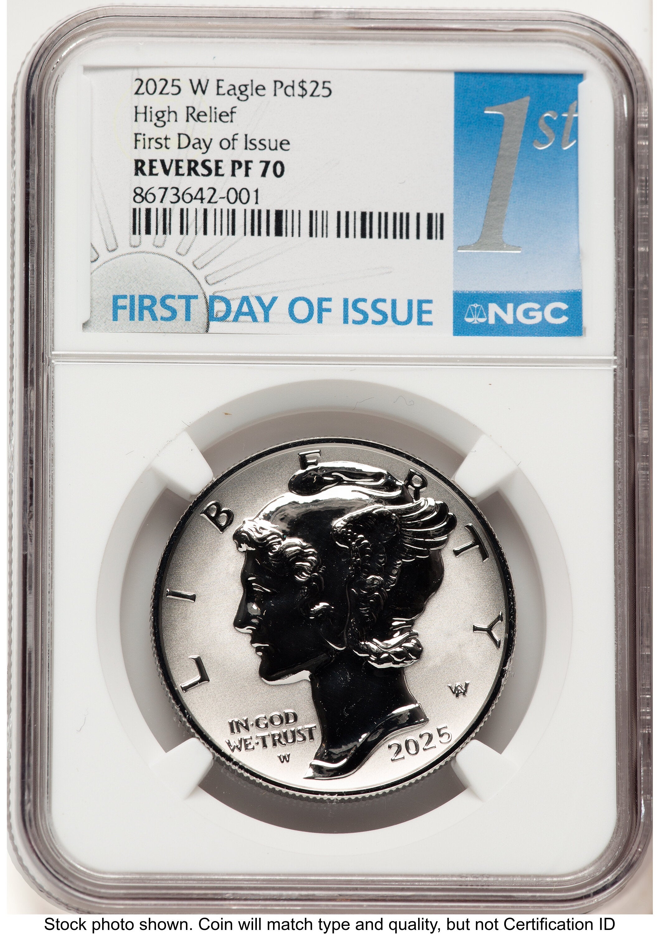 2025-W Palladium Eagle 1 oz REV FDI 1ST NGC PF70 | LCR Coin
