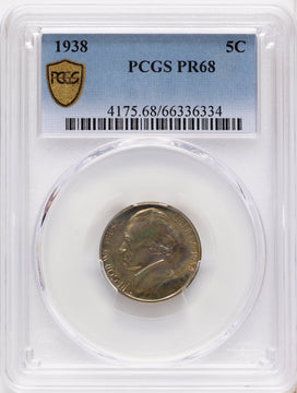 1938 5C Proof Jefferson Nickel PCGS PR68 1938 5C Proof Jefferson Nickel PCGS PR68