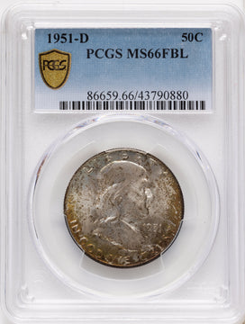 1951-D 50C FL Franklin Half Dollar PCGS MS66 1951-D 50C FL Franklin Half Dollar PCGS MS66