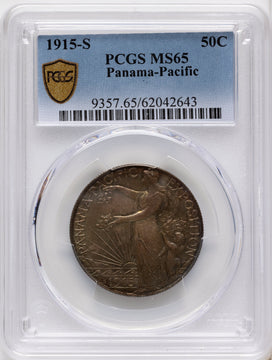 1915-S 50C Panama-Pacific Commemorative Silver PCGS MS65 1915-S 50C Panama-Pacific Commemorative Silver PCGS MS65