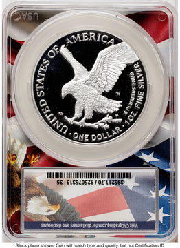 2026-W Proof Silver Eagle 1 oz First Day of Delivery Ron Drzewucki Flag Core CACG PR70 2026-W Proof Silver Eagle 1 oz First Day of Delivery Ron Drzewucki Flag Core CACG PR70