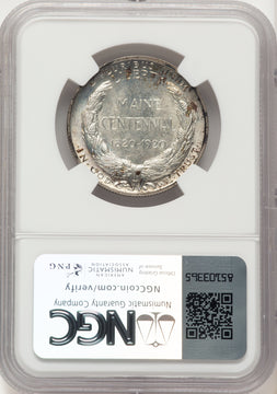 1920 50C Maine Brown Label Commemorative Silver NGC MS67