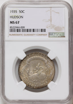 1935 50C Hudson Commemorative Silver NGC MS67 1935 50C Hudson Commemorative Silver NGC MS67