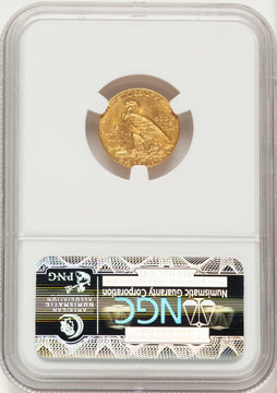 1915 $2.50 Brown Label Indian Quarter Eagle NGC MS62 1915 $2.50 Brown Label Indian Quarter Eagle NGC MS62