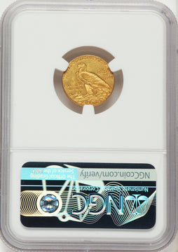 1913 $2.50 Brown Label Indian Quarter Eagle NGC MS62 1913 $2.50 Brown Label Indian Quarter Eagle NGC MS62