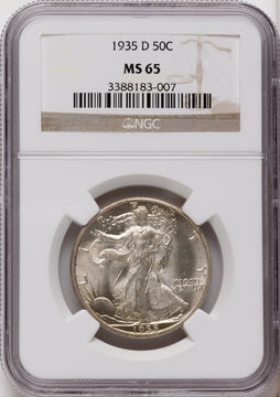 1935-D 50C Walking Liberty Half Dollar NGC MS65 1935-D 50C Walking Liberty Half Dollar NGC MS65