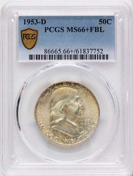 1953-D 50C FL Franklin Half Dollar PCGS MS66+ 1953-D 50C FL Franklin Half Dollar PCGS MS66+
