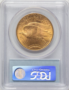 1911-S $20 CAC Blue Label Saint-Gaudens Double Eagle PCGS MS64
