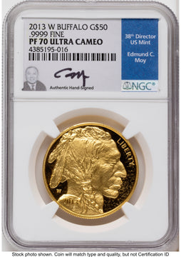 2013-W Proof Gold Buffalo 1 oz NGC PF70 Ed Moy 2013-W Proof Gold Buffalo 1 oz NGC PF70 Ed Moy