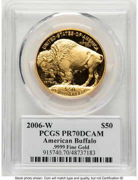 2006-W Proof Gold Buffalo 1 oz David Hall PCGS PR70 2006-W Proof Gold Buffalo 1 oz David Hall PCGS PR70