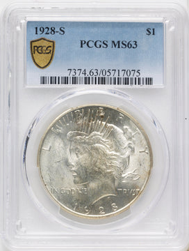 1928-S Peace Dollar PCGS MS63 1928-S Peace Dollar PCGS MS63