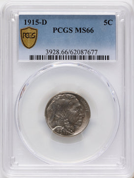 1915-D 5C Buffalo Nickel PCGS MS66 1915-D 5C Buffalo Nickel PCGS MS66