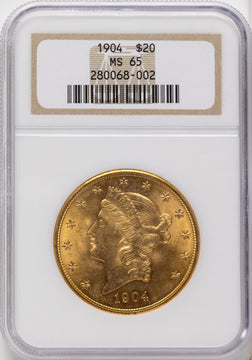 1904 $20 Liberty Liberty Double Eagle NGC MS65 1904 $20 Liberty Liberty Double Eagle NGC MS65