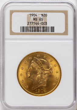 1904 $20 Liberty Liberty Double Eagle NGC MS65 1904 $20 Liberty Liberty Double Eagle NGC MS65