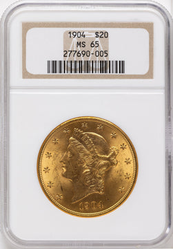 1904 $20 Liberty Liberty Double Eagle NGC MS65 1904 $20 Liberty Liberty Double Eagle NGC MS65