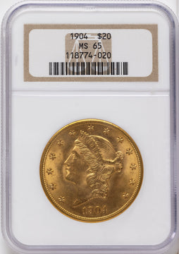 1904 $20 Liberty Liberty Double Eagle NGC MS65 1904 $20 Liberty Liberty Double Eagle NGC MS65