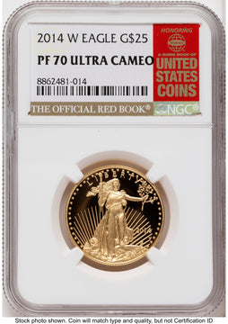 2014-W Proof Gold Eagle 1/2 oz Red Book NGC PF70 2014-W Proof Gold Eagle 1/2 oz Red Book NGC PF70