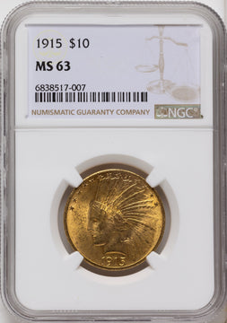1915 $10 Indian Eagle NGC MS63 1915 $10 Indian Eagle NGC MS63