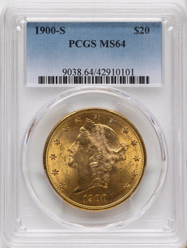 1900-S $20 Liberty Double Eagle PCGS MS64 1900-S $20 Liberty Double Eagle PCGS MS64