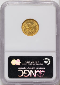 1843-D $2.50 Small D Liberty Quarter Eagle NGC AU53 1843-D $2.50 Small D Liberty Quarter Eagle NGC AU53