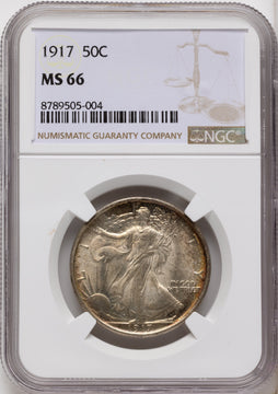 1917 50C Walking Liberty Half Dollar NGC MS66 1917 50C Walking Liberty Half Dollar NGC MS66