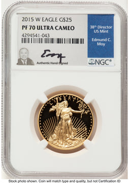2015-W Proof Gold Eagle 1/2 oz NGC PF70 Ed Moy 2015-W Proof Gold Eagle 1/2 oz NGC PF70 Ed Moy
