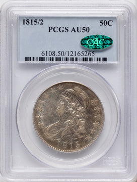 1815/2 50C CAC Bust Half Dollar PCGS AU50 1815/2 50C CAC Bust Half Dollar PCGS AU50