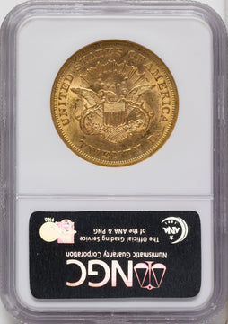 1865 $20 Liberty Double Eagle NGC AU55 1865 $20 Liberty Double Eagle NGC AU55