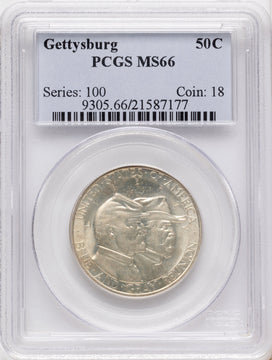 1936 50C Gettysburg Commemorative Silver PCGS MS66 1936 50C Gettysburg Commemorative Silver PCGS MS66