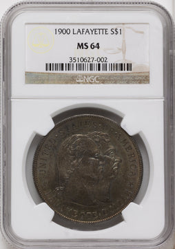 1900 Lafayette Dollar DuVall 3-D Commemorative Silver NGC MS64 1900 Lafayette Dollar DuVall 3-D Commemorative Silver NGC MS64