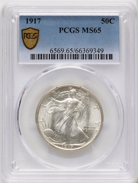 1917 50C Walking Liberty Half Dollar PCGS MS65 1917 50C Walking Liberty Half Dollar PCGS MS65