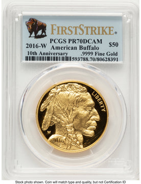 2016-W Proof Gold Buffalo 1 oz FS Bison Label PCGS PR70 2016-W Proof Gold Buffalo 1 oz FS Bison Label PCGS PR70